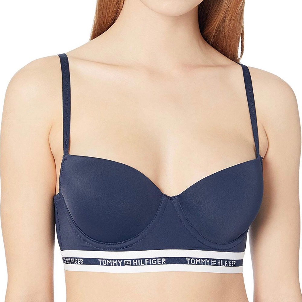 Tommy Hilfiger Demi Push-ups Navy Women’s Bra Size 34C NWT